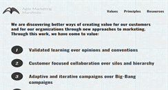 Desktop Screenshot of agilemarketingmanifesto.org