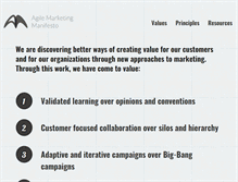 Tablet Screenshot of agilemarketingmanifesto.org
